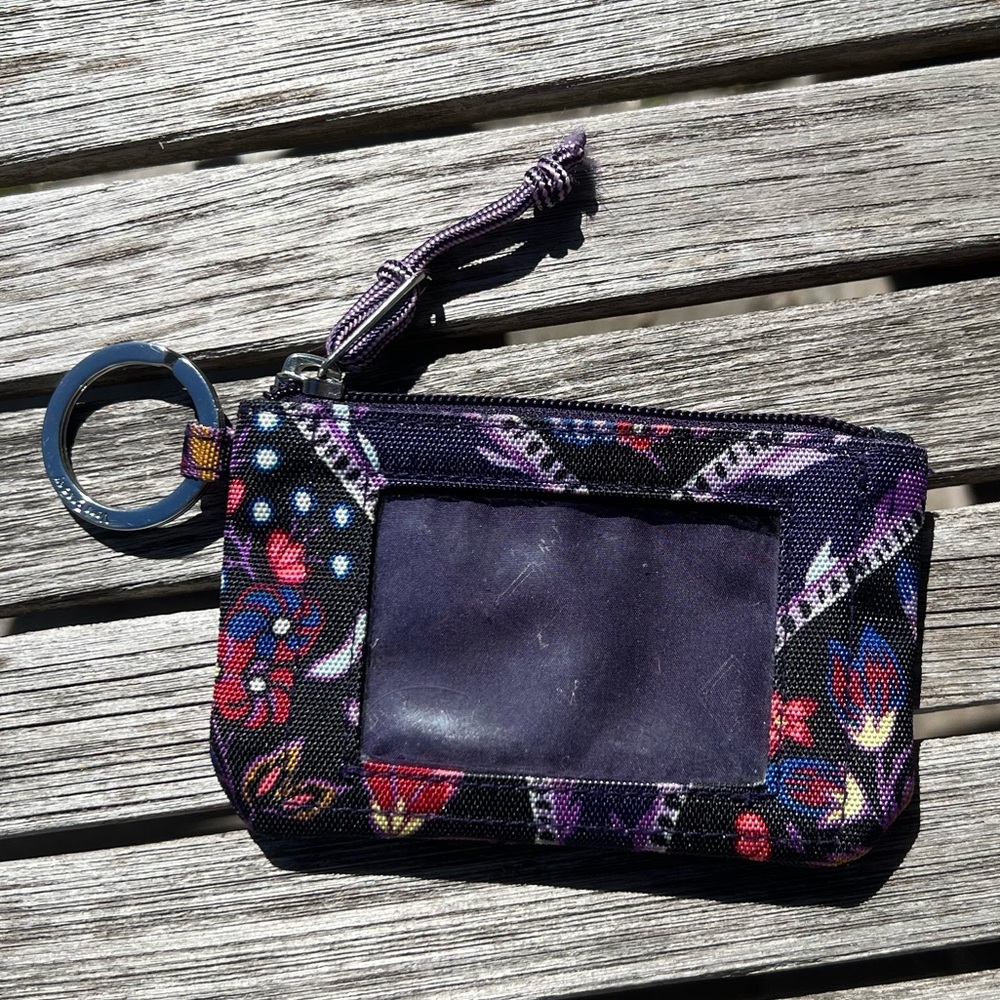 Vera Bradley foxwood meadow and black ID/credit card holder - Picture 2 of 4